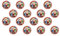 ALMACENESADAN, 5119 Lot de 8 assiettes en carton 23 cm et 20 serviettes en papier 33 x 33 cm