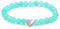 Echtes Amazonit AAA Edelstein Armband mit 6mm Perlen und Edelstahlherz - verschiedene Längen - Heilstein Schutzstein Talisman Glücksbringer Geschenk (Amazonit, 20CM)