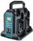 350w Wechselrichter für Makita 18v Akku, DC 18V auf AC 230V Reiner Sinus Spannungswandler, 4 Ports Stromwandler mit USB-A & USB-C Anschluss, 300LM LED Licht für Camping Notfall