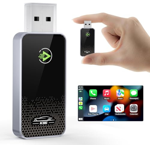 CarPlay Wireless Adapter Mini Edition - Wireless CarPlay Adapter für iPhone,Wandelt Verkabeltes in Drahtloses, Kompatibel mit iOS 10+ und Autos ab 2015, Plug & Play, BT 5.2, Wireless Dongle (USB A+C)