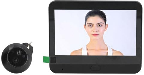 Heaveant WiFi Peephole Camera, 1080P Wireless Digital Door Viewer Two Way Intercom IR Night Vision Video Doorbell Camera with 4.3 Inch LCD Display, PIR Motion Detection