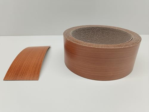 Rotolo Bordo in Melaminico con Adesivo Termofusibile per top da cucina, per Mobili, Mensole e Pannelli in truciolare o mdf - diversi colori. 45mm X 3,05 ml (CILIEGIO 1H2 OF, 45mm x 3,05 ml)