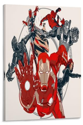 Captain America Civil WAR Klassisches Filmposter, dekoratives Gemälde, Leinwand, Wandkunst, Wohnzimmer, Poster, Schlafzimmer, Gemälde, Wohnzimmer, Illustrationsposter, 60 x 90 cm
