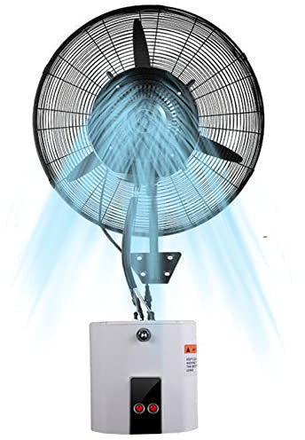 WANGXLGD 3-Speed Misting Fan, Electric Cooling Fans for Outdoor Patio, Garden, Backyard, Heavy Duty Wall Mounted 90° Oscillating Fan with Mist (81cm/31.9in)