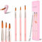3 Pcs Acrylic Nail Brush Set- Size 8/10/14 Professional Nail Brush Set,for Acrylic Powder Nail,Professional Nail Brush 3D Nail Carving for DIY Home Salon Nail Art Manicure Tool