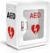 AED-Defibrillatorschrank, wandmontierter AED-Aufbewahrungsschrank mit Schnappverschluss, Gehäuse aus Edelstahlmetallplatte, transparentes PVC-Fenster, passend für alle Marken von AED-Defibrillatoren(R