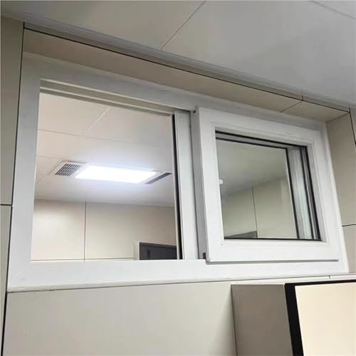 Schiebefenster Häuser Horizontal-Schiebefenster Fenster - Doppelverglasung, Weiß Ersatz-Fenster mit Gehärtetem Glas Und Sichtschutz für Schuppen/Badezimmer/Küche/Hühnerställe Belüftung(WxH 18x10in/45x