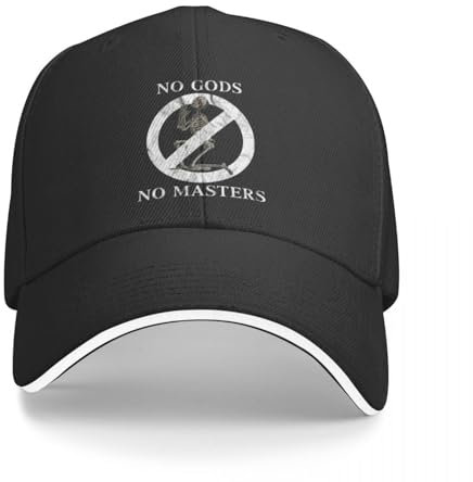 CWCMZDH Baseballcap No Gods, No Masters - Distressed Version Baseball Cap Cosplay Teemütze Snap Back Mütze Damen Herren