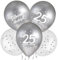 MEJOSER 24 Stück Silberhochzeit Deko 2025 Luftballons Silberne Hochzeit Metallic Ballons 12 Latex 25. Jahrestag Jubiläum Geschenke Party Zahl 25 Frauen Männer