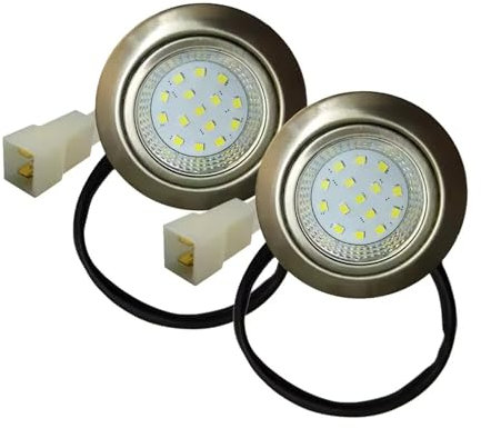 KYPSZQPSH 50mm Hole Cooker Range Hood Bulb Light 1.5W DC 12V for Broan Nutone Stove Hood Smoke Vent Light with DJ7029-6.3-11/21 Connector(Warm White 3000K)