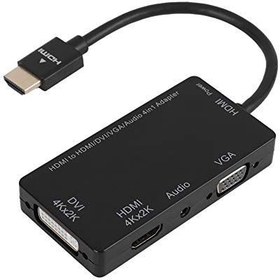 Acouto CableDenn à DVI 4K / VGA / 4K / 4-en- Un Câble de Convertisseur pour PC/Téléphone CableDonn Un Câble de Convertisseur en Projecteur DVI/Ordinateur P