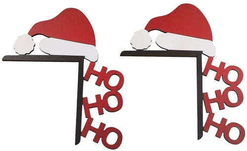 Flaroey Christmas Door Toppers Decor, Top Door Frame Corner Sign Decorations, Home Frame Decor Ornament for Home Decor A