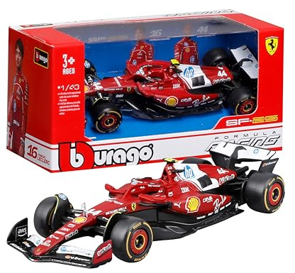 Bburago – Ferrari SF-25 F1 2025#44 Hamilton, Diecast-Modellauto 1:43, detailgetreue Miniatur des Formel-1-Fahrzeugs, offiziell lizenziert, empfohlenes Alter 3+ Jahre