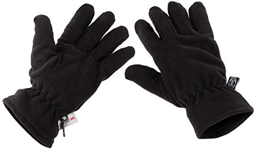 MFH 15403 Fleece-Handschuhe mit 3M Thinsulate Insulation (Schwarz/XL)