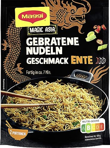 MAGGI Magic Asia Gebratene Nudeln Geschmack Ente, leckeres Fertiggericht, Instant-Nudeln, mit würziger Ente & Gemüsestückchen, asiatisch gewürzt, 1er Pack (1 x 119 g)