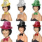 Smiffys Pailletten Trilby Hut, Silber