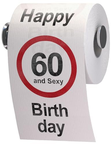 GOODS+GADGETS Lustiges Fun Klopapier zum 60. Geburtstag Toilettenpapier Geschenkartikel Geburtstags-Dekoration 60 und Sexy!