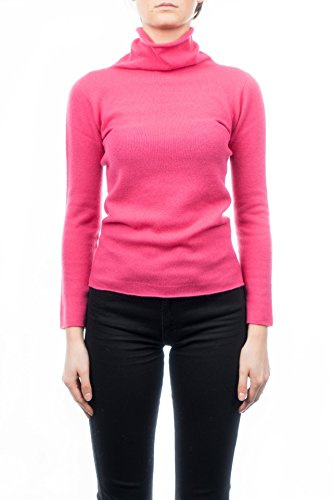 Dalle Piane Cashmere - Jersey de cuello alto 100% cachemira, fabricado en Italia - Mujer, fucsia, XL