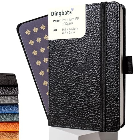 Wildlife Plain Pocket Notebook A6 - PU Leather Hardcover Journal - Ideal for Work, Travel - Pocket, Elastic Closure, Pen Holder, Bookmark
