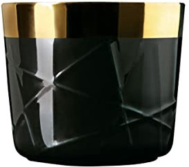 Fürstenberg 1785/2 6048 - Becher - Champagnerbecher - Sip of Gold - Noir Woven - Stabrelief - schwarz - 0,25 l