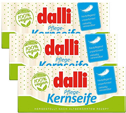 Dalli Kernseife 3 x 375g Unparfümiert Pflanzlich (3er-Pack)
