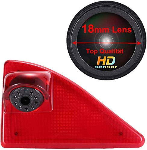 Navinio 1280X720 Pixels 1000TV Lines Auto Dritte Dach Top Mount Bremsleuchte Kamera Bremslicht Rückfahrkamera für Opel Vauxhall Movano ab 2010 Renault Master ab 2010 Nissan NV400 AB2010