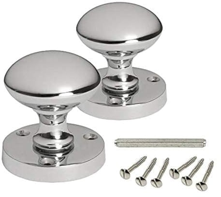 HANDLESTORE Designer Round Mortice Door Knob - Sprung - 3 Colours (Polished Chrome Set)