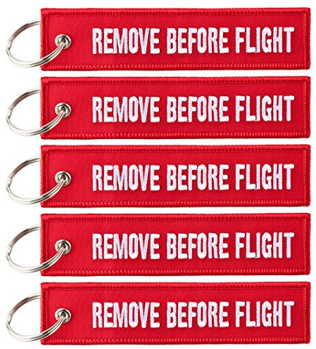 REMOVE BEFORE FLIGHT Schlüsselanhänger, 5 Stück