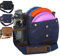 Disc Living Disc Golf Bag | Frisbee Golf Bag | Waxed Canvas Fits Up to 10 Discs | Belt Loop | Adjustable Shoulder Strap Padding | Double Magnetic Button Design | Bottle Holder (Leather - Blue)