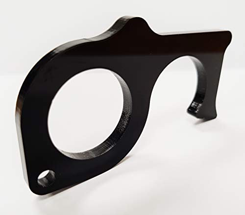 Plastic Door Handle Opener Keyring No Touch Hygienic Safe Easy to Carry Keypad Pusher Hook Virus Protection Germ Avoider 67 mm x 40mm UK Made Door Closer (5, Black)