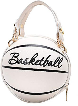 geneic Damen Mädchen Basketball Runde PU Leder Handtasche Kette Schulter Kuriertasche Umhängetasche Umhängetasche Umhängetasche Umhängetasche