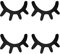 XYDZ 2 Paar 3D Holz Wimpern Wandtattoo für Babyzimmer Kinderzimmer Deko Wanddekoration Schlafende Augen Wand Aufkleber Sleepy Eyes (Einschließlich Kleber 3M) DIY Werkzeuge - Schwarz