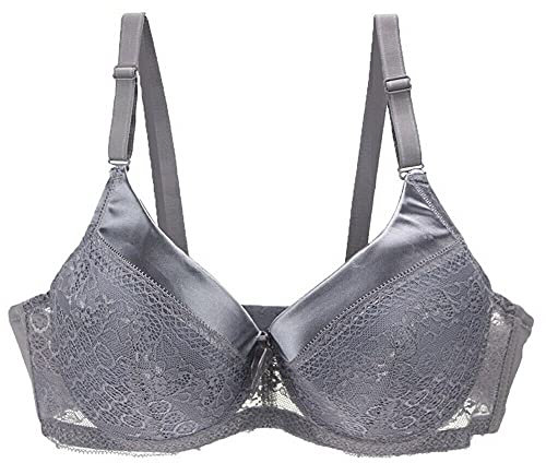 BCHRAYIUP Reggiseno Imbottito con Ferretto Sexy Pizzo Scollatura a V Coppa Morbida 2-D