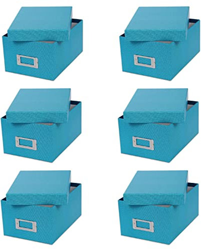 6x Goldbuch Fotobox Bella Vista bis 2800 Fotos 10x15 Foto Aufbewahrungsbox (türkis)