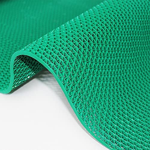 Green Swimming Pool Non-slip Floor Mat 4.5mm Large Area Mat Plastic Carpet For Bathroom/toilet/swimming Pool Grid, 120X100-550cm (Color : Green, Size : 120x500cm)