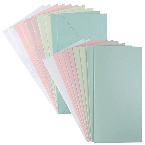 Ideen mit Herz Grußkarten-Set | Perlmutt-Veredelung | 10 Karten ca. 250 g/m² + 10 Umschläge ca. 120 g/m² (pastell 02, Din lang)