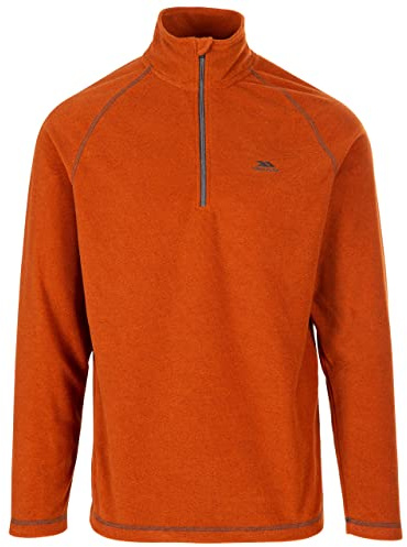 Trespass Mens 1/2 Zip Fleece Keynote Burnt Orange in Size - XL