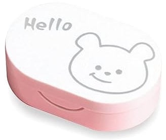 NA Contact Lens Cases, Container Holder, Outdoor Portable Mini Soak Storage Kit for Travel & Home Box with Case,Tweezers,Stick,Good Travel (White)