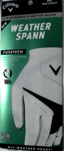 Callaway Golf Weather Spann Handschuh 2023 (2 Stück), Weiß
