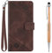 Grandoin Kompatibel mit iPod Touch 7/6/5 Hülle, Handyhülle Lederhülle Klappbar Flip Case Handytasche Stoßfeste Klapphülle Tasche Magnet Kartenfach Standfunktion Schutzhülle für iPod Touch 7/6/5(Braun)