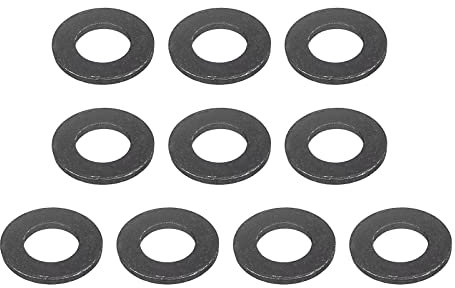 sourcing map 10 Stück Auto M8 Kohlenstoffstahl Flachscheibe 8.4 x 16 x 1.5mm Schwarz Oxidierter Grad 8.8 Stahllegierung Ultradicke Verbindungselemente für Mechanische Industrie