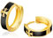 KRKC&CO Creolen Ohrringe S925 Silber 15mm, Unisex Kreuz Klappcreolen Schwarz Gold, 14K Gold beschichtet Huggie Hoop Ohrringe, Antiallergisch allergiefrei, Geburtstag Geschenke für Männer Jungs