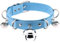 WSZJLN Trendige Punk Leder Choker Halskette Mehrlagige Glocken Metall Choker Halskette Handmade Boho Gothic Trachtenschmuck -P006 Hellblau