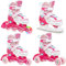 RAVEN 4in1 Inline Skates Triskates Rollschuhe Schlittschuhe Inliner für Kinder Mädchen verstellbar (Lia Pink, 34-37 (21,5cm-24cm))