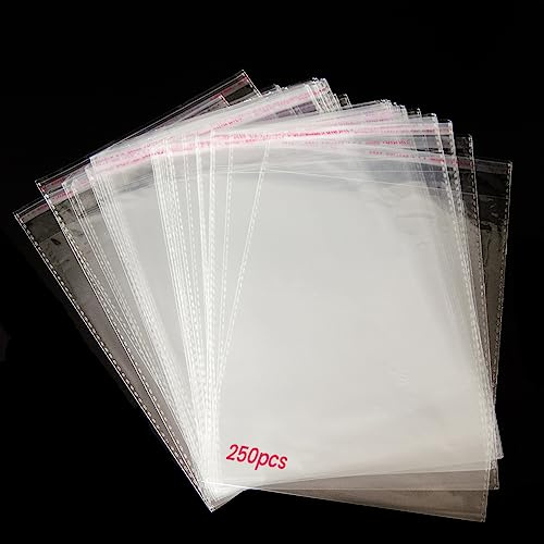 MAGIC SELECT 250 Bolsas de Celofán Transparente Autoadhesivas OPP Medianas