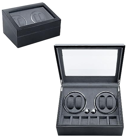 Mcbazel Automatic Watch Winder Box with 4 Watch Winder & 6 Extra Storage Space