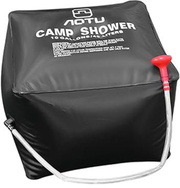 NUZAMAS 40L Faltbarer Solar-Duschbeutel, Warmwasserbeutel, große Kapazität, Duschbeutel, Badetasche für Outdoor, Camping, Reisen, Wandern