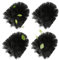 Black Toilet Brush Replacement Head, 4 Pcs Set, Screw On Design for Convenient Disposable and Bathroom Cleaning