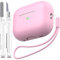 MHYALUDO Kompatibel mit AirPods Pro 2 Generation Hülle, Anti-Fall Weiches Silikon Stoßdämpfung Kompatibel mit AirPods Pro Case Skin Touch mit Schlüsselanhänger und Reinigungsset,Pink
