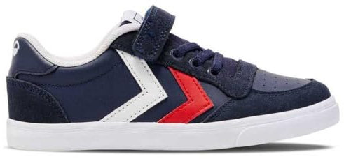 hummel Slimmer Stadil Leather Low JR Sneaker, Peacoat, 36 EU